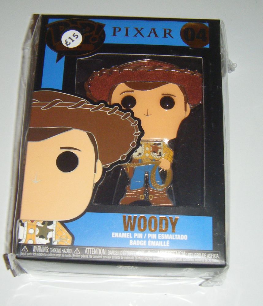 Woody Toy Story Disney Pixar Funko Pop Pin