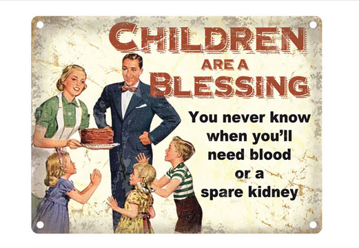Children Are A Blessing Sign Metal Wall Art