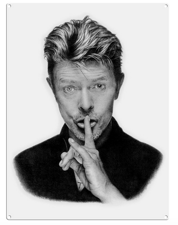 David Bowie Portrait Icons Sign Metal Wall Art
