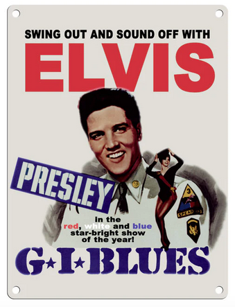 Elvis Presley GI Blues Metal Wall Sign