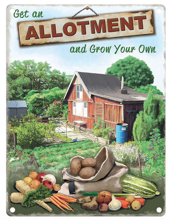 Allotment Metal Wall Sign - Grow Your Own