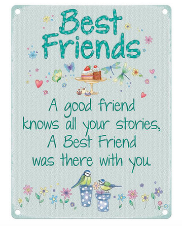 Best Friends Metal Wall Sign