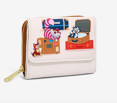 Disney Cats Travel Loungefly Flap Wallet And Zip Purse
