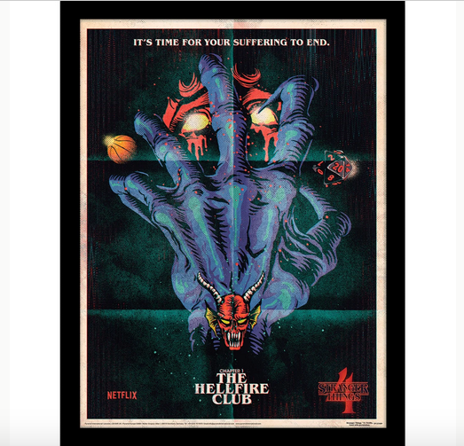 Stranger Things - The Hellfire Club - Framed Print Wall Art