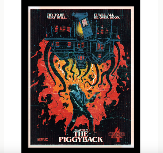 Stranger Things - The Piggyback - Framed Print Wall Art
