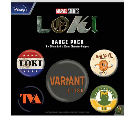 Loki TVA  - Marvel Badge Pack