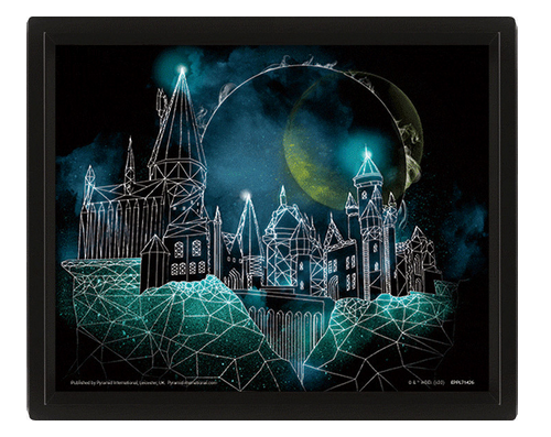 Hogwarts Castle - Harry Potter - Framed 3D Print Wall Art