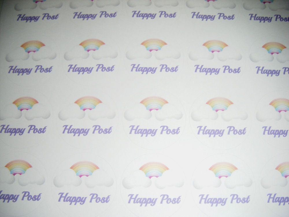 Happy Post Rainbow Stickers