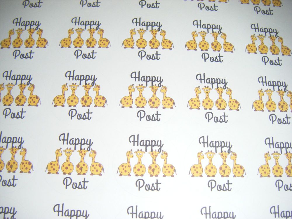Happy Post Giraffe Stickers