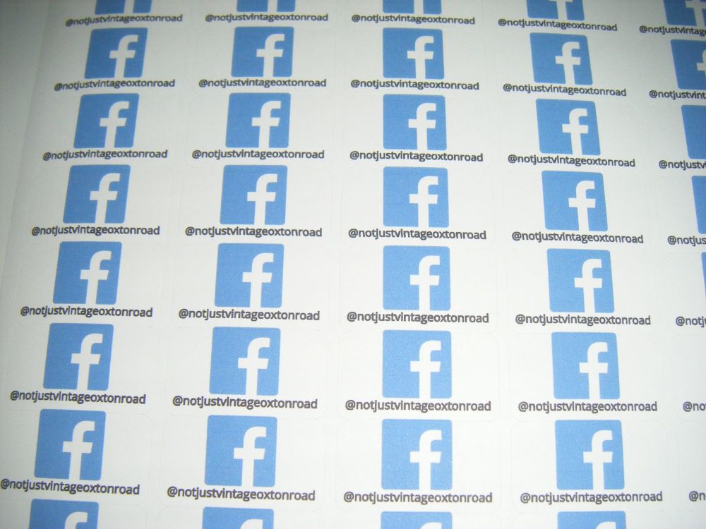 A4 Sheet of Facebook Address Stickers Design 1