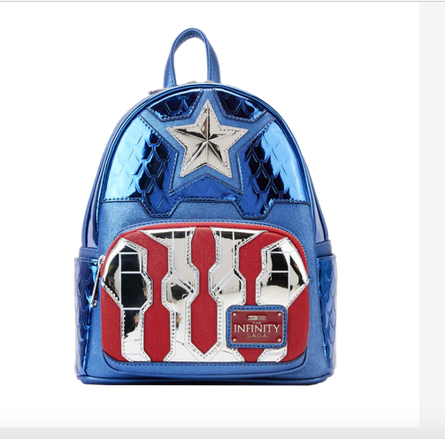 Captain America Cosplay Shine Marvel - Loungefly Mini Backpack