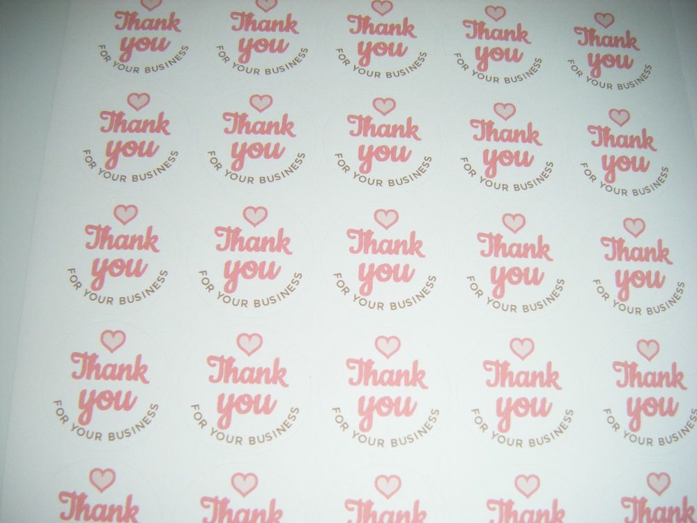 Thank You for your Business Stickers