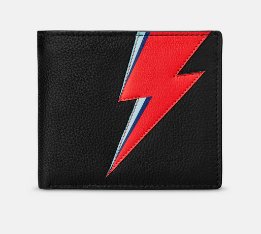 Lightning Bolt Design Leather Mens Wallet - Yoshi