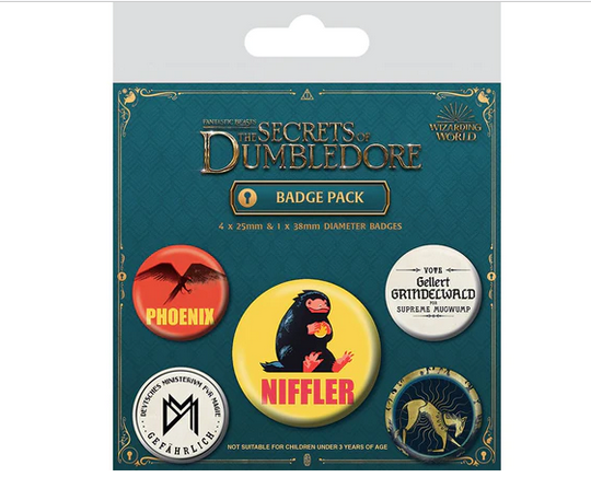 Fantastic Beasts The Secrets Of Dumbledore Badge Pack
