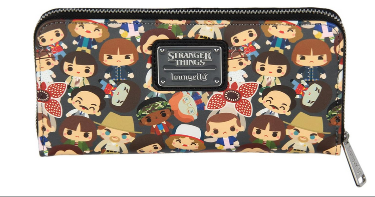 Stranger Things Chibi Character AOP Loungefly Purse Wallet
