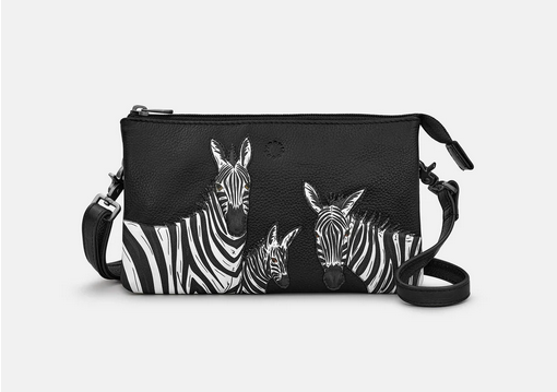 Zebra Leather Cross Body Bag - Yoshi