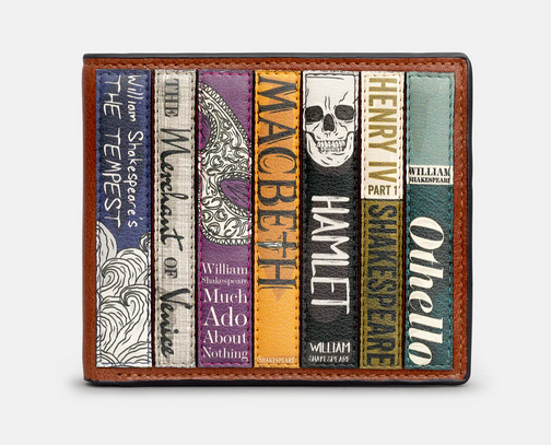 Shakespeare Bookworm Leather Mens Wallet - Yoshi