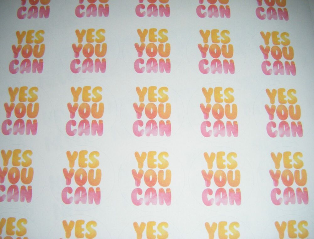 Yes You Can - Motivational Positive Stickers