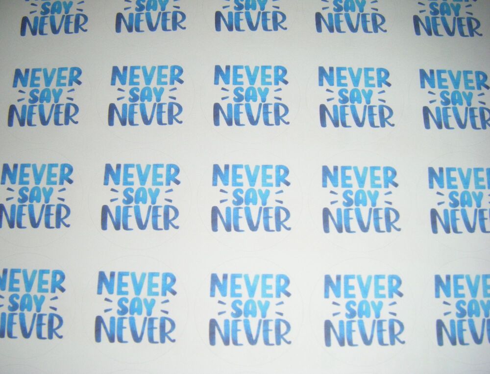 Never Say Never - Motivational Positive Stickers