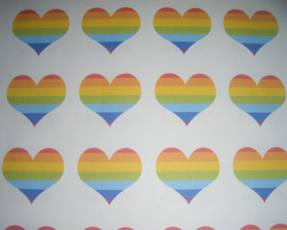 Pride Rainbow Heart Fun Stickers
