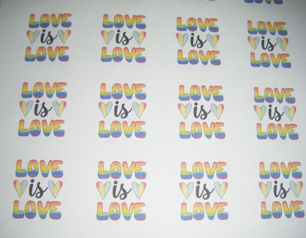 Love Is Love Pride Rainbow  Fun Stickers