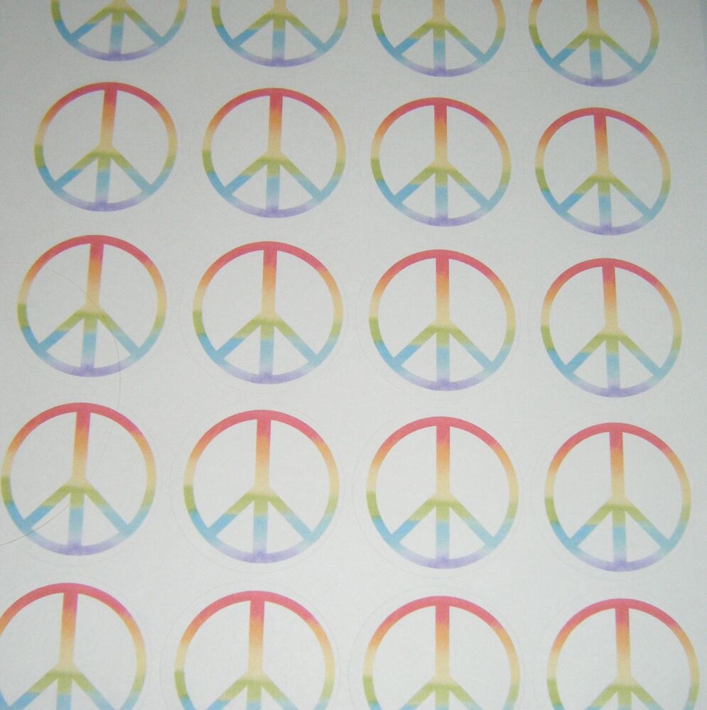 Pride Rainbow Peace Sign Fun Stickers