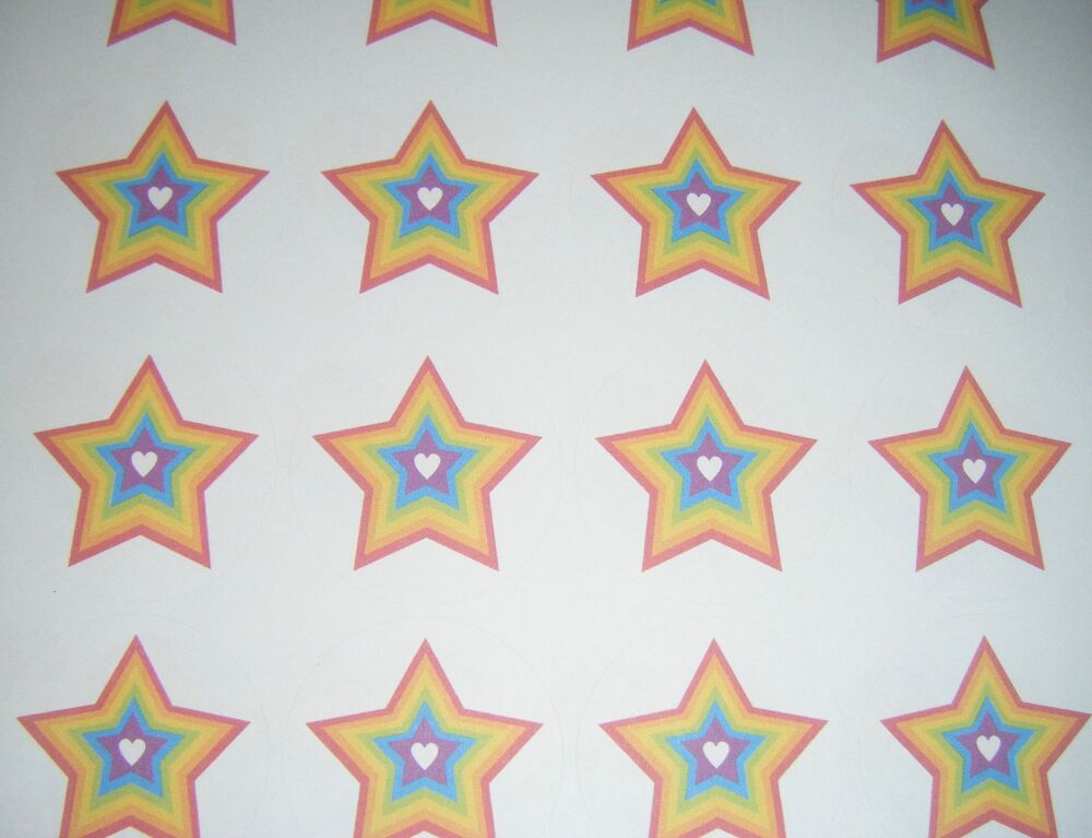 Star Rainbow Pride Fun Stickers