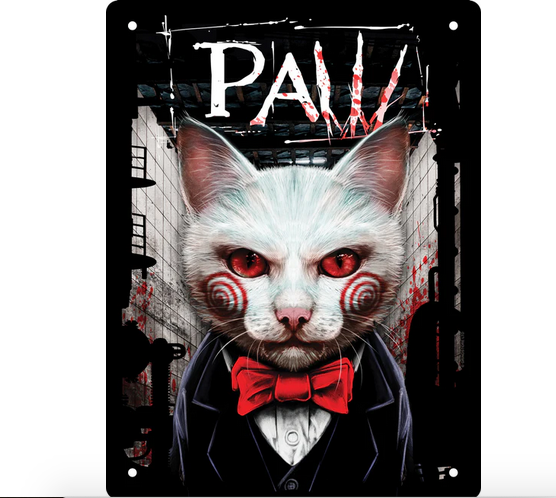 Paw - Cat Film Icons Fun Metal Wall Sign