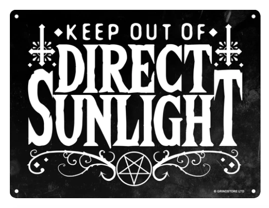 Keep out Of Direct Sunlight - Fun Metal Wall Sign