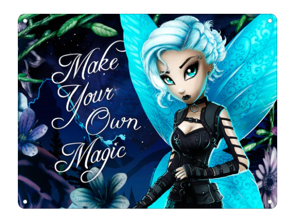 Make Your Own Magic - Gothic Fairy - Fun Metal Wall Sign