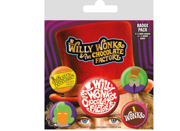 Willy Wonka Badge Pack