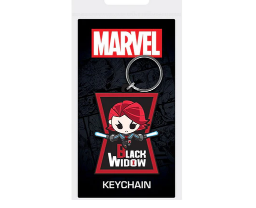 Marvel Black Widow Chibi - Quality Rubber Keyring