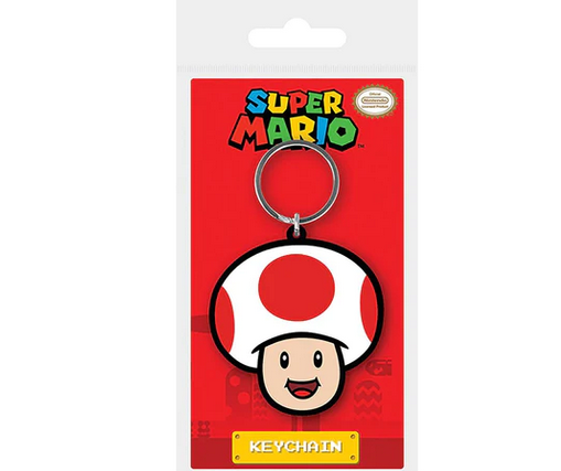 Super Mario Nintendo  Mushroom - Quality Rubber Keyring