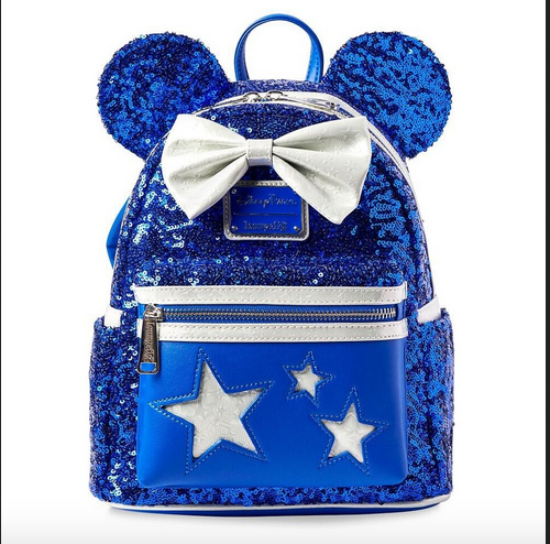 Disney Loungefly Blue Make A Wish Wishes Mini Backpack
