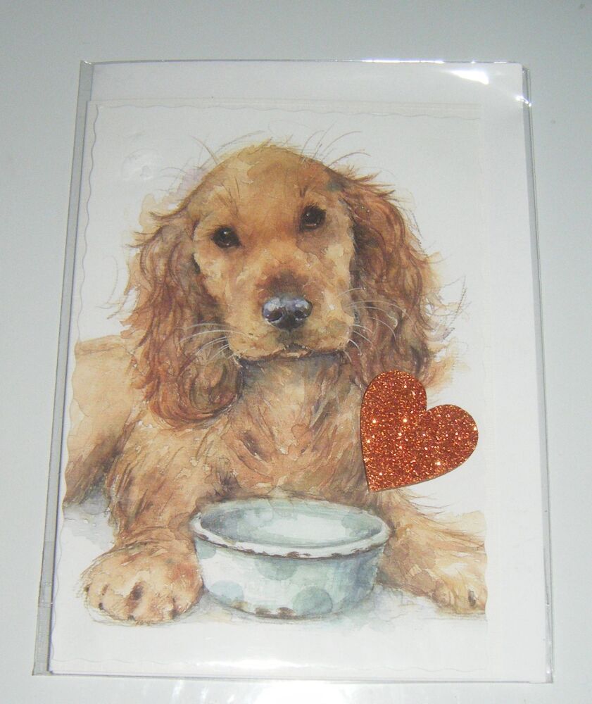 Cocker Spaniel - Dog Greeting Card Blank Inside