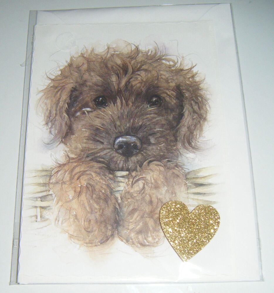 Labradoodle - Dog Greeting Card Blank Inside