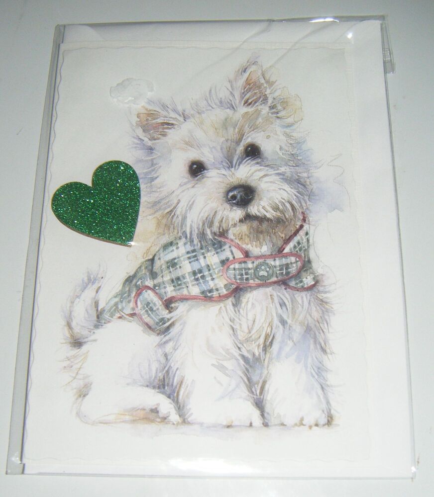 West Highland Terrier - Dog Greeting Card Blank Inside