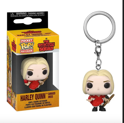 Harley Quinn Damaged Dress - Mini Funko Pocket Pop Keyring Keychain