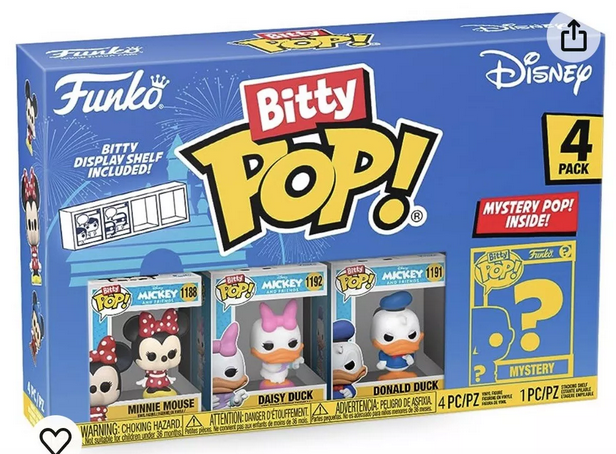 Disney Donald Daisy Mickey Minnie - Funko Pop Bitty Pops x 4