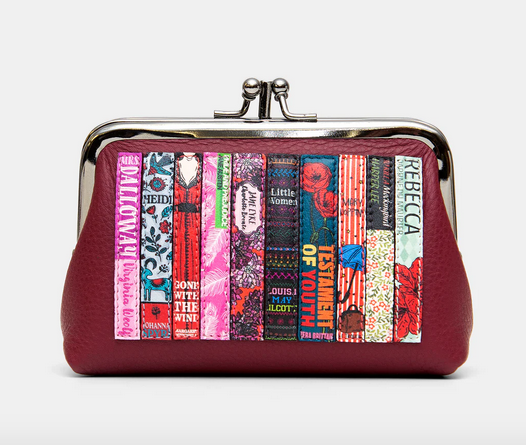 Cherry Red Bookworm Framed Leather Purse - Yoshi