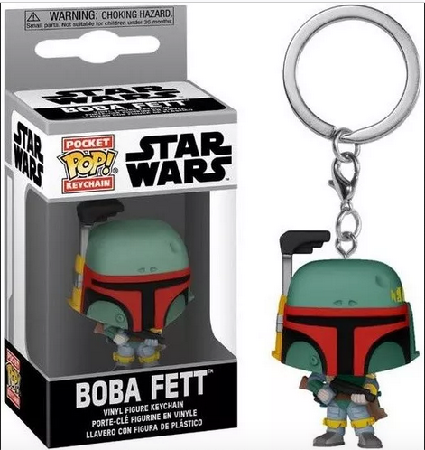 Star Wars - Boba Fett Design 2 - Mini Funko Pocket Pop Keyring Keychain