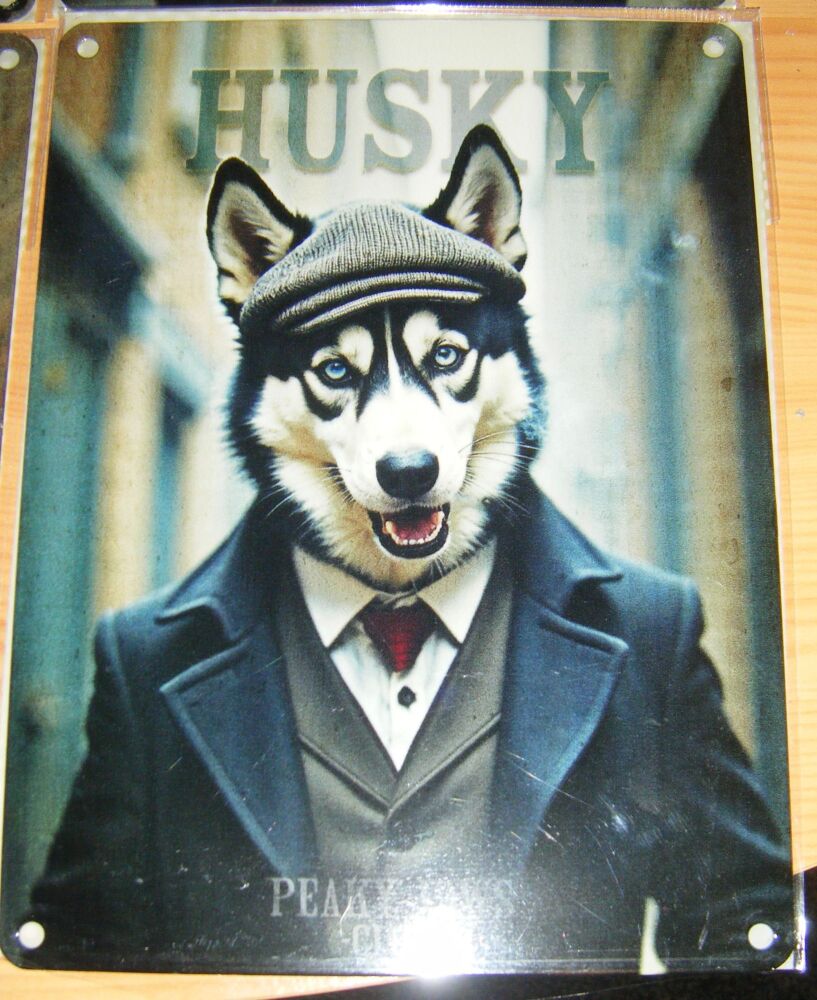 Peaky Paws - Husky - Dog Breed Metal Wall Sign - Tin Picture