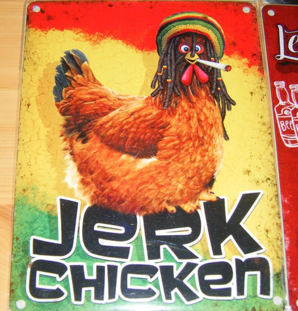 Jerk Chicken - Metal Wall Sign - Tin Picture