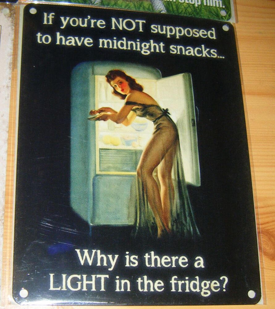 Midnight Snacks - Fun Metal Wall Sign
