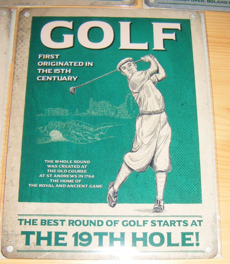 Golf Vintage Sport Metal Wall Sign