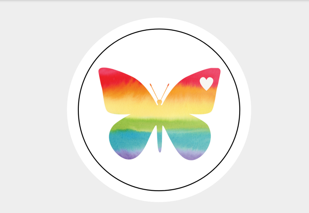 Butterfly Rainbow Pride Fun Stickers