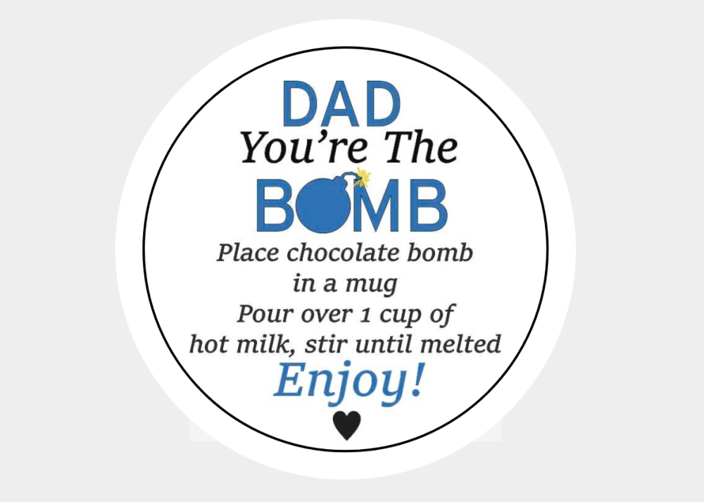 Dad Hot Chocolate Bomb Stickers 