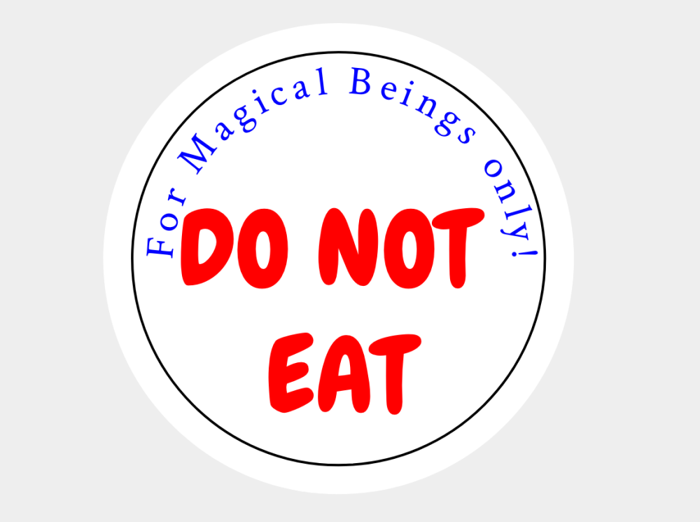 DO NOT EAT Reindeer food Stickers