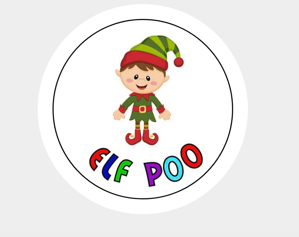 Elf Poo - Sheet of Round  Stickers Seals Labels