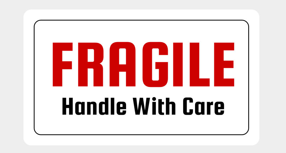 FRAGILE Handle with Care Stickers